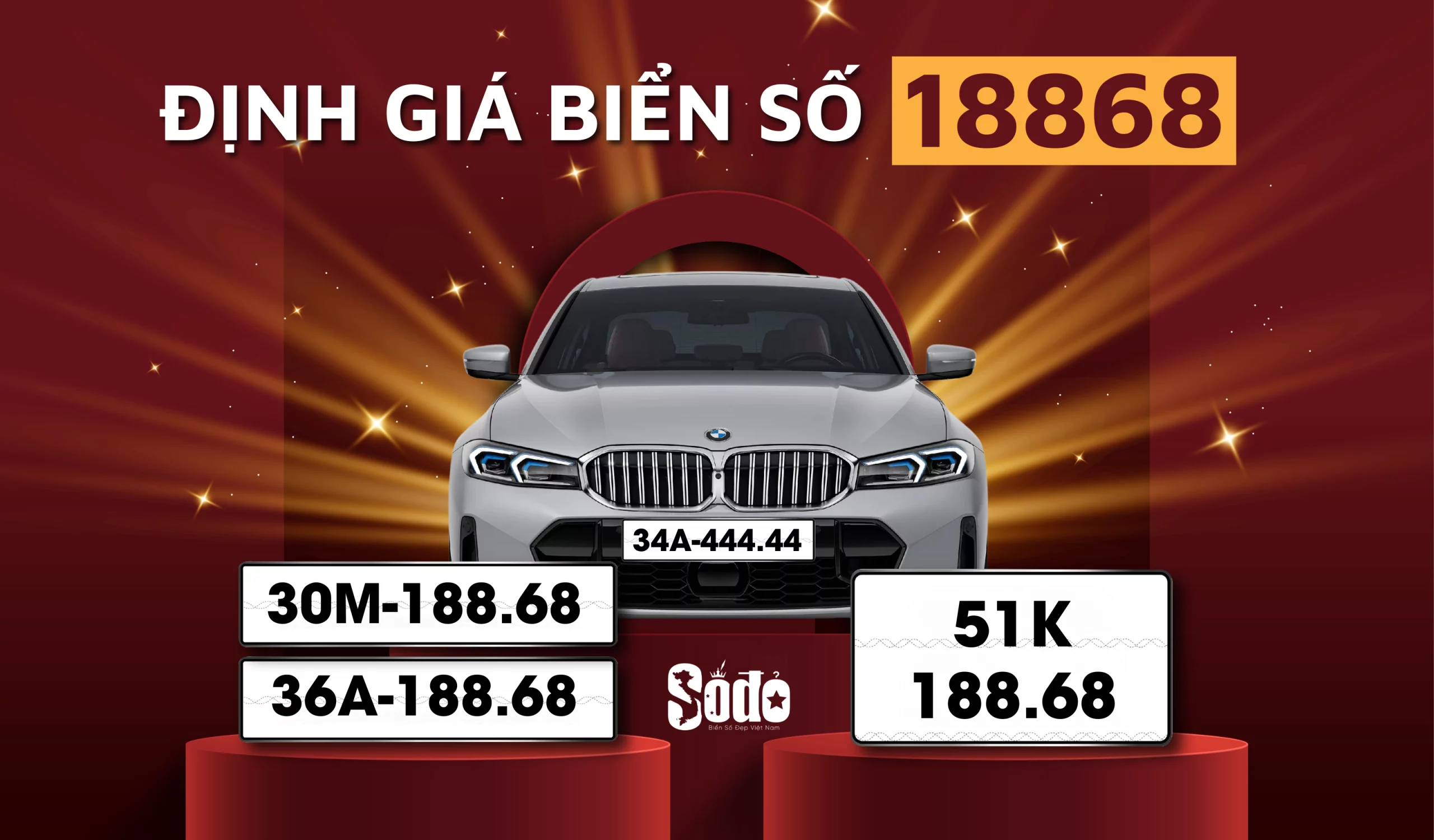 Biển số 18868 giá bao nhiêu?