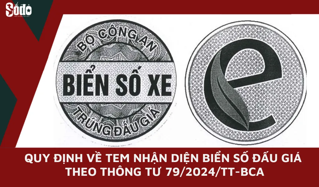 Số Đỏ cập nhật quy định về tem nhận diện biển số đấu giá từ ngày 1/1/2025